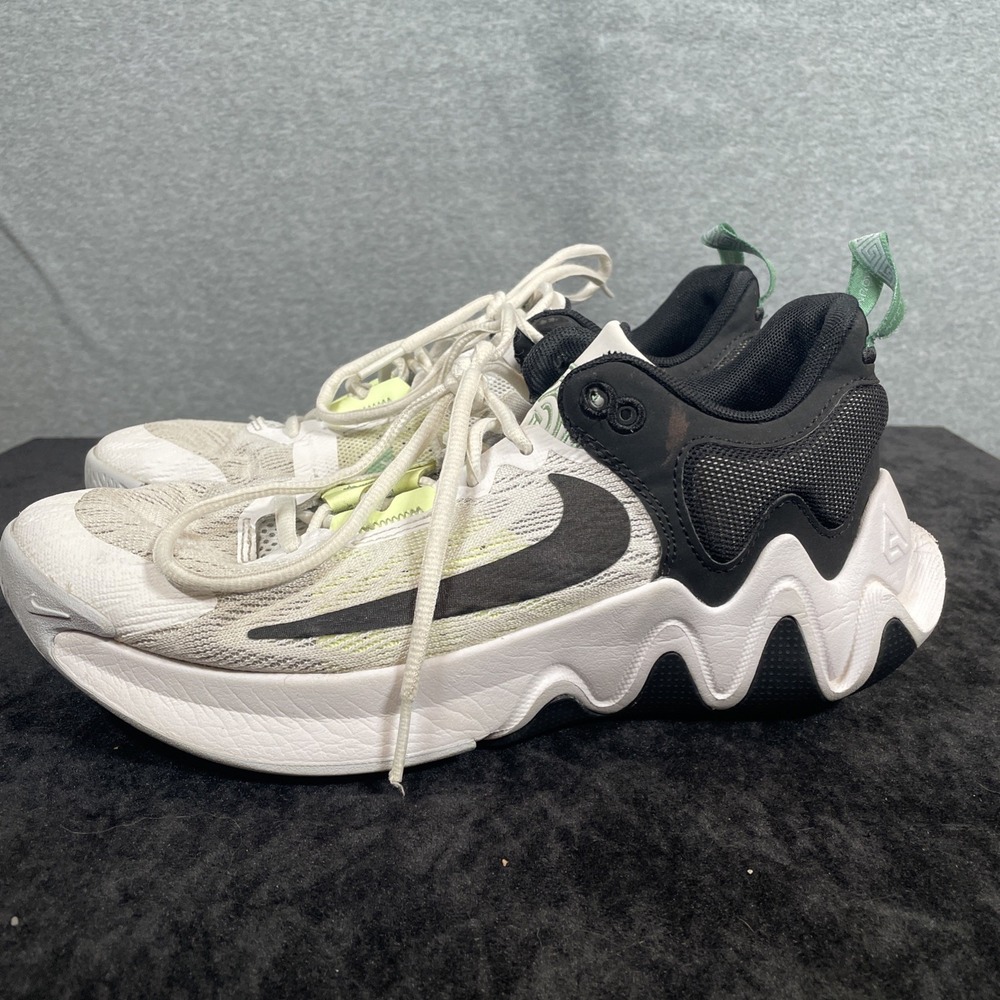 Nike Giannis Immortality 2 White Black Volt Bball Shoes Men's 7.5 DM0825-101